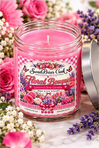 Floral Bouquet Coconut Soy Candle