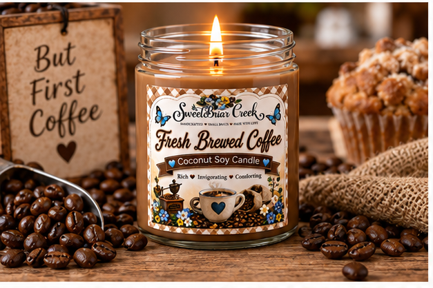 Fresh Brewed Coffee Coconut Soy Candle