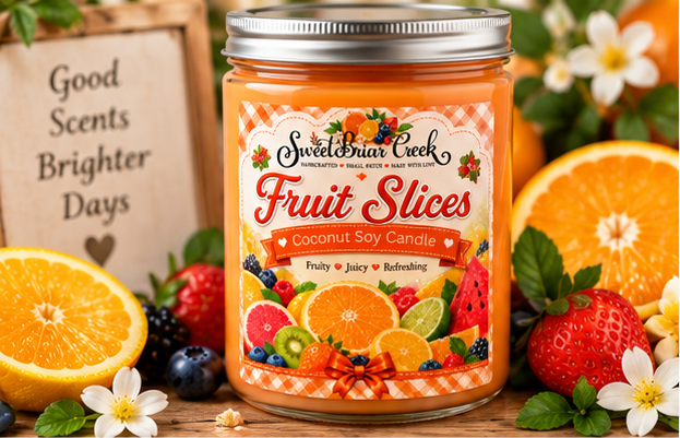 Fruit Slices Coconut Soy Candle