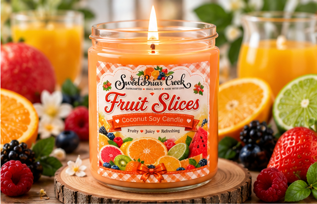 Fruit Slices Coconut Soy Candle