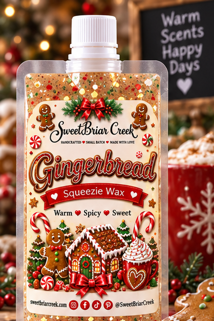 Gingerbread Squeezie Wax + Scoopable melts for Waxwarmer