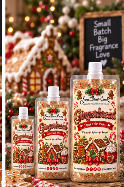 Gingerbread Squeezie Wax + Scoopable melts for Waxwarmer