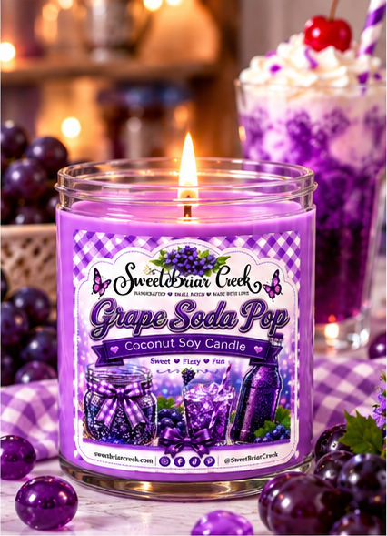 Grape Soda Pop Coconut Soy Candle