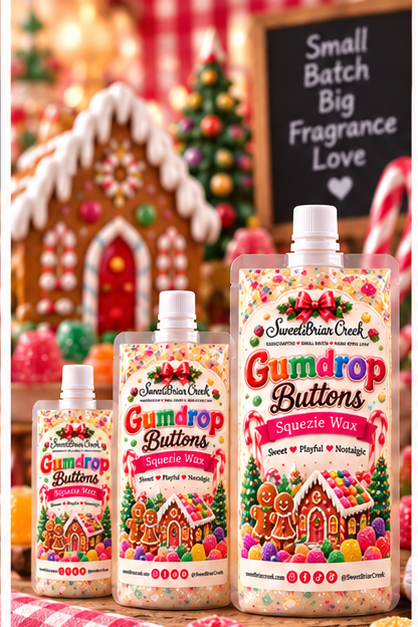 Gumdrop Buttons Squeezie Wax + Scoopable melts for Waxwarmer