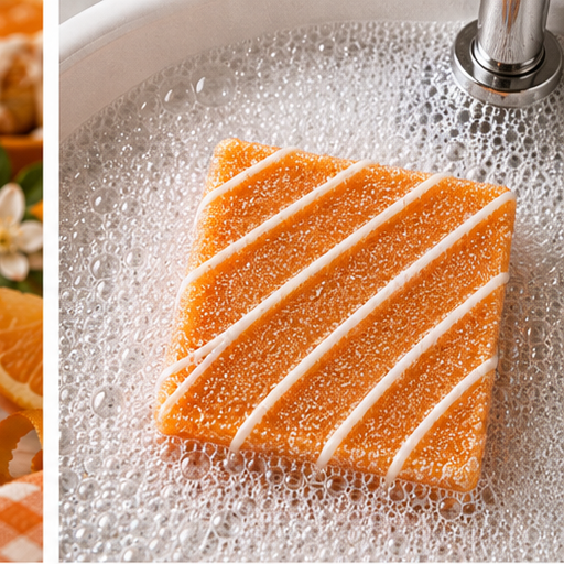 Hot Orange Danish Bubbly Scrub Body Bars
