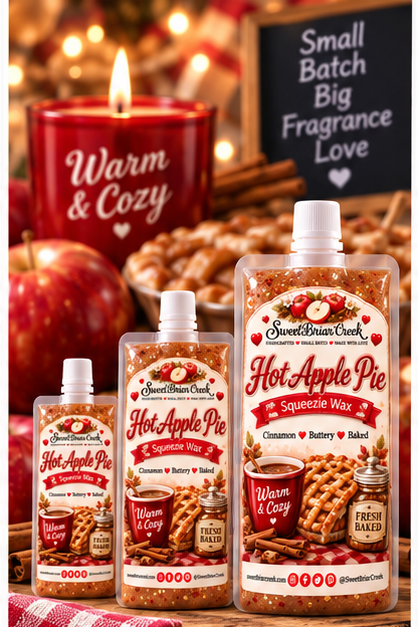 Hot Apple Pie Squeezie Wax + Scoopable melts for Waxwarmer