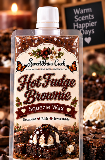 Hot Fudge Brownies Squeezie Wax + Scoopable melts for Waxwarmer