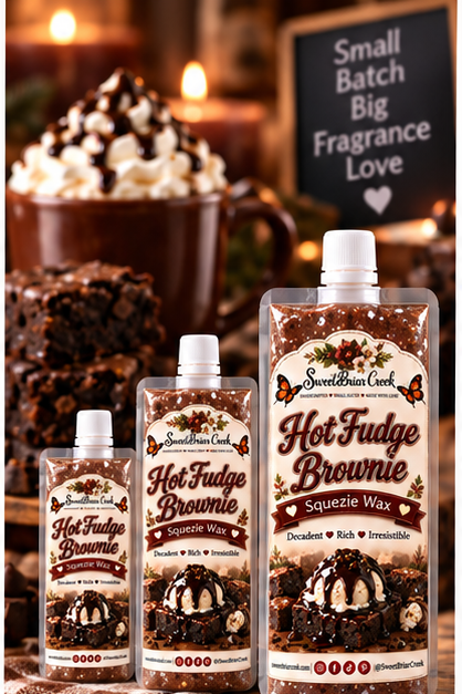 Hot Fudge Brownies Squeezie Wax + Scoopable melts for Waxwarmer