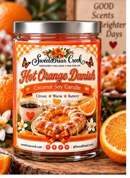 Hot Orange Danish Coconut Soy Candle