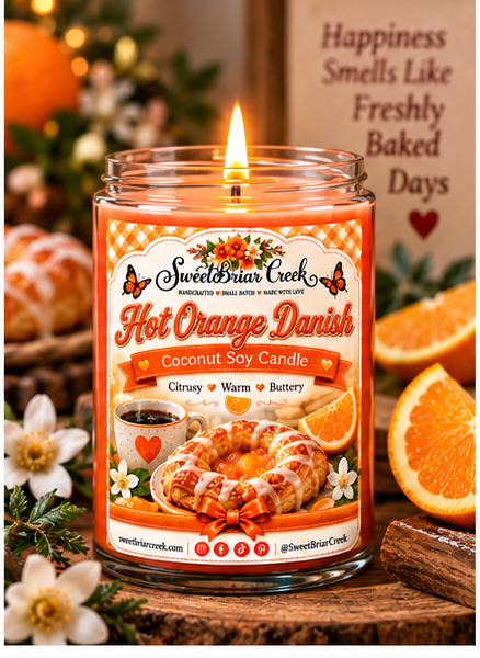 Hot Orange Danish Coconut Soy Candle