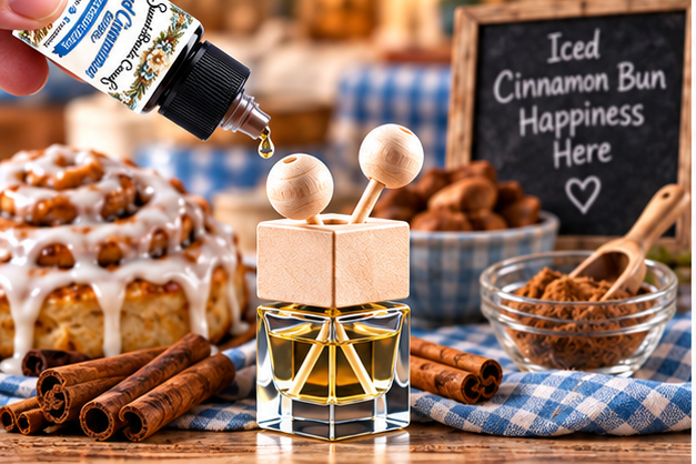 Iced Cinnamon Bun Hanging Car Diffuser & Refills