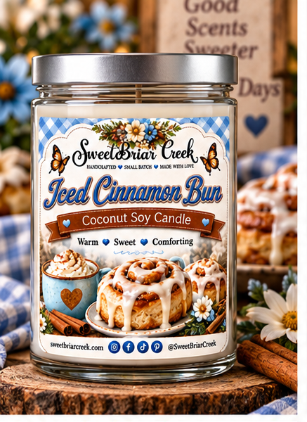 Iced Cinnamon Bun Coconut Soy Candle