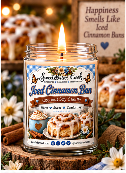 Iced Cinnamon Bun Coconut Soy Candle