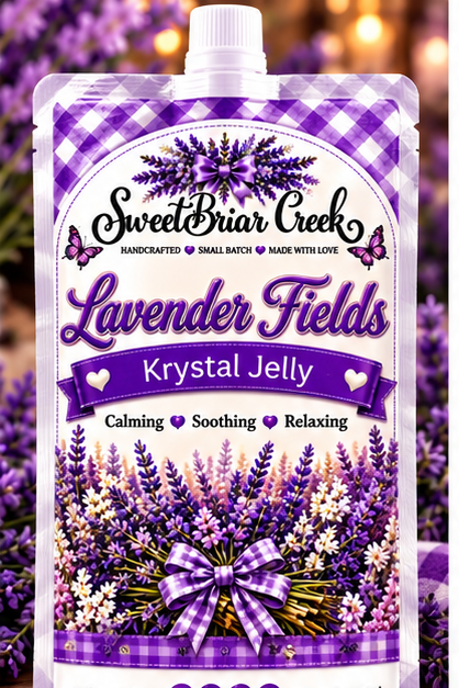 Lavender Firelds Krystal Jelly Squeeze for wax warmers.
