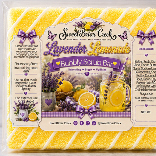 Lavender Lemonade Bubbly Scrub Body Bars