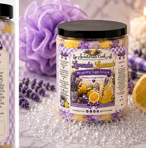 Lavender Lemonade Foaming Sugar Scrub