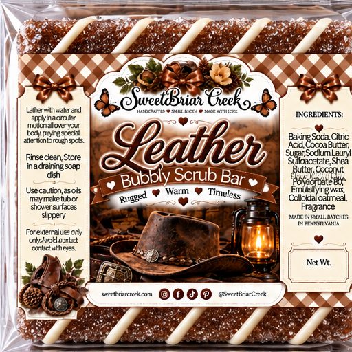 Leather Bubbly Scrub Body Bars