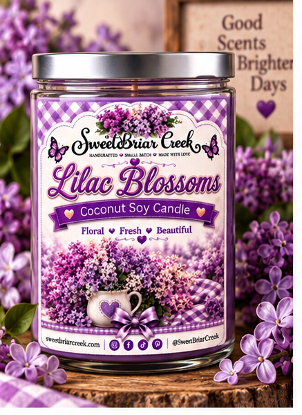 Lilac Blossoms Coconut Soy Candle