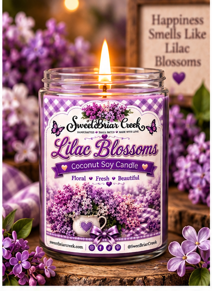 Lilac Blossoms Coconut Soy Candle