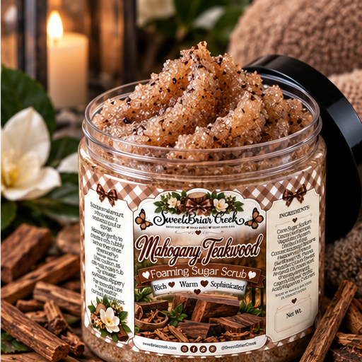 Mahogany Teakwood Foaming Sugar Scrub