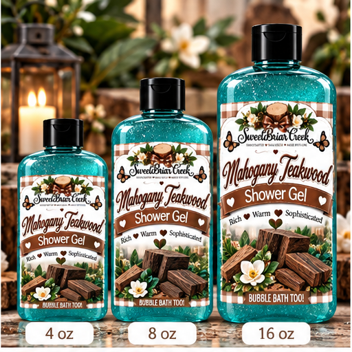 Mahogany Teakwood Shower Gel + Bubble Bath