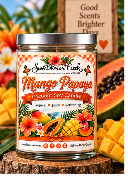 Mango Papaya  Coconut Soy Candle
