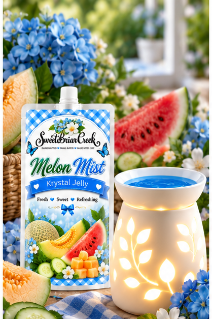 Melon Mist Krystal Jelly Squeeze for wax warmers.