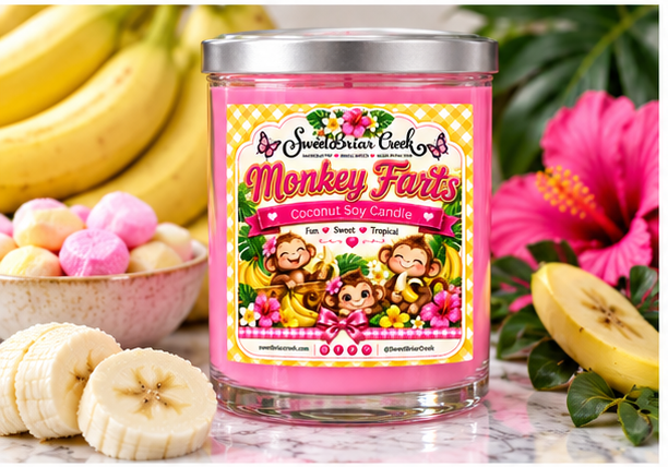 Monkey Farts Coconut Soy Candle