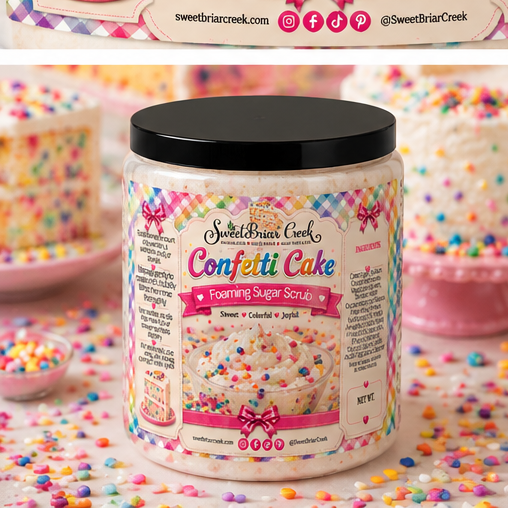 Confetti Cake Foaming Sugar Scrub