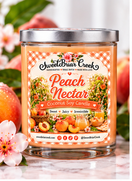 Peach Nectar Coconut Soy Candle