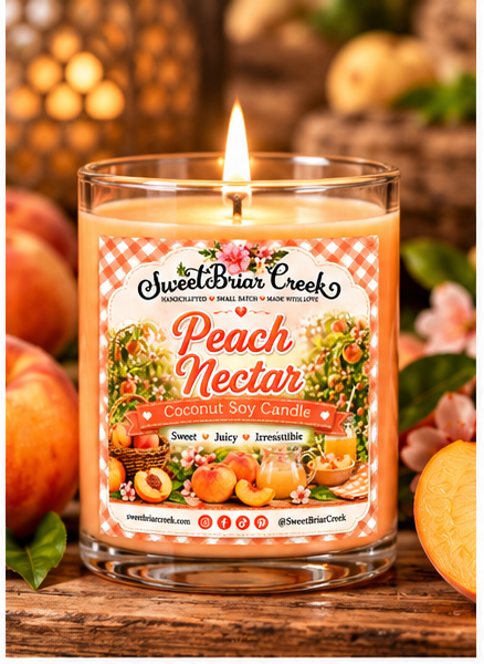 Peach Nectar Coconut Soy Candle