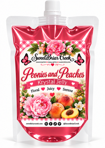 Peonies & Peaches Krystal Jelly Squeeze for wax warmers.