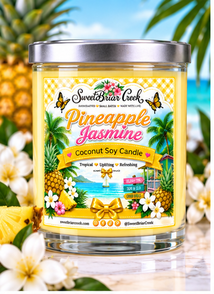 Pineapple Jasmine Coconut Soy Candle