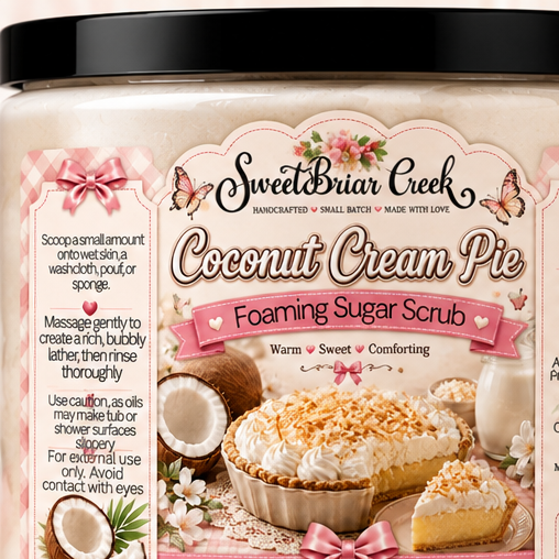 Coconut Cream Pie Foaming Sugar Scrub