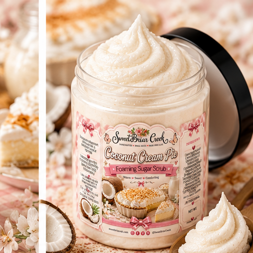 Coconut Cream Pie Foaming Sugar Scrub