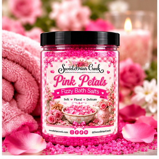 Pink Petals Fizzy Bath Salt Soak