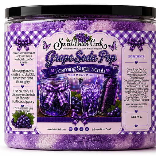 Grape Soda Pop Foaming Sugar Scrub