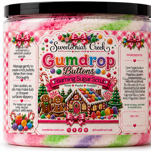Gumdrop Buttons Foaming Sugar Scrub