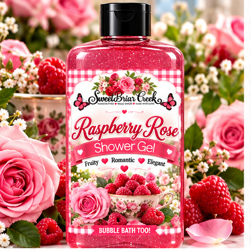 Raspberry Rose Shower Gel + Bubble Bath