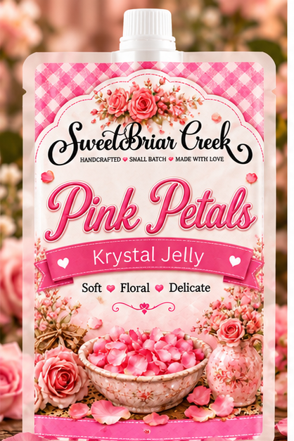 Pink Petals Krystal Jelly Squeeze for wax warmers.