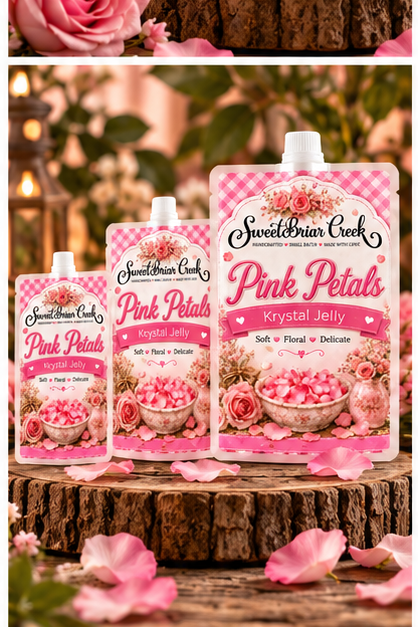 Pink Petals Krystal Jelly Squeeze for wax warmers.