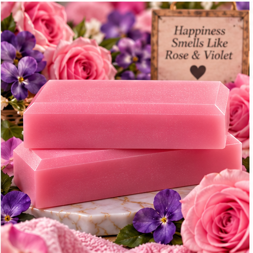 Rose & Violet Coconut Milk Glycerin Soap