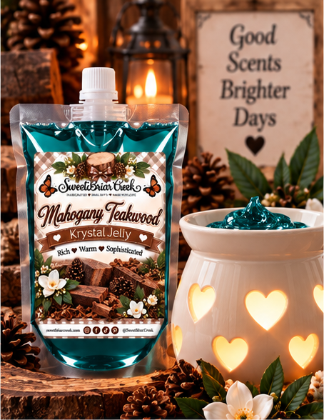 Mahogany Teakwood Krystal Jelly Squeeze for wax warmers