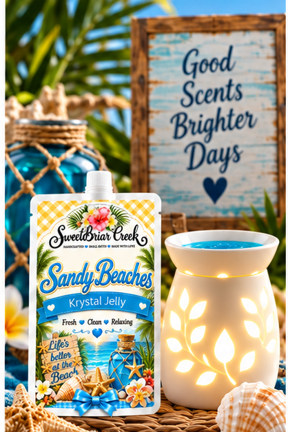 Sandy Beaches Krystal Jelly Squeeze for wax warmers.