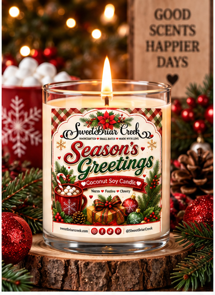 Season's Greetings Coconut Soy Candle