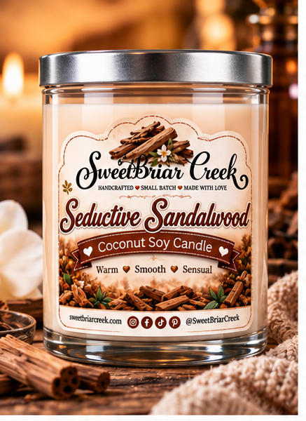Seductive Sandalwood Coconut Soy Candle