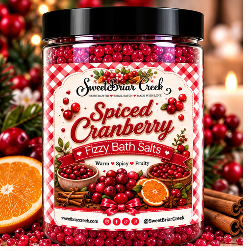 Spiced Cranberry Fizzy Bath Salt Soak
