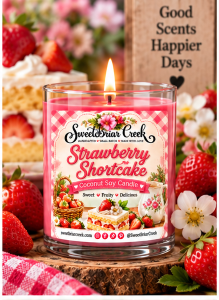 Strawberry Shortcake Coconut Soy Candle