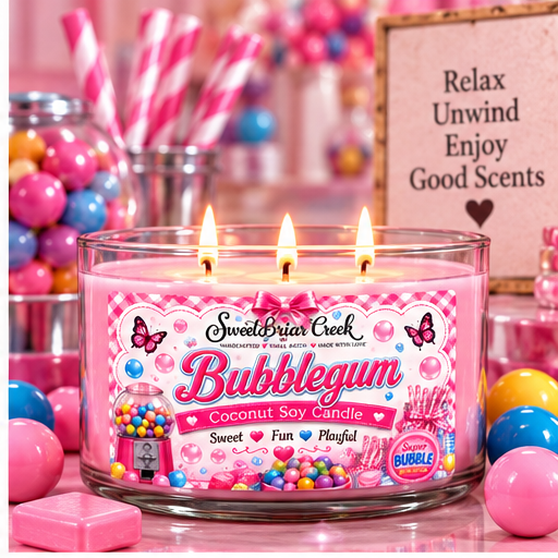 Bubblegum Coconut Soy Candle