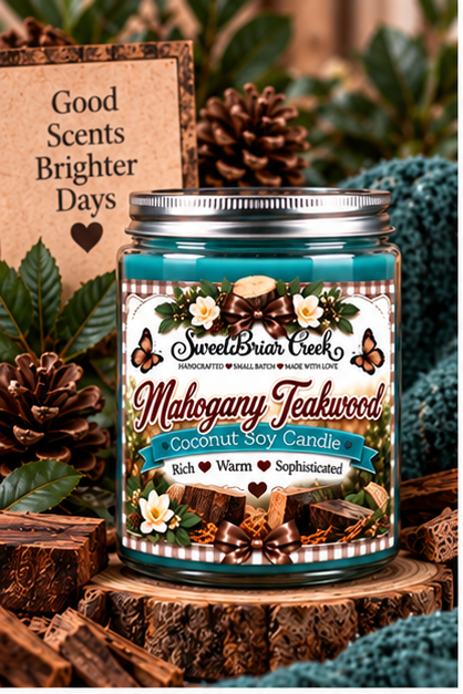 Mahogany Teakwood Coconut Soy Candle